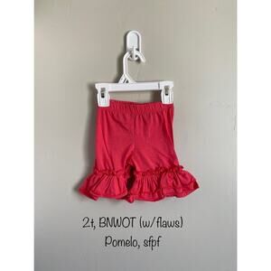 2t Pomelo Pink Ruffled Bottom Shorts